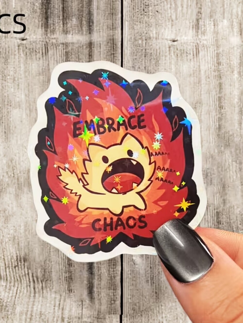 2$ Add On⭐ Embrace Chaos Flame Kitten Sticker